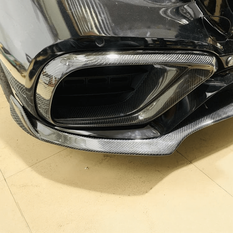 Mercedes Benz E63(S) (W213) BRABUS 800 Style Carbon Fibre Front Fog Trims - Twenty Two Tuning Front Canards/Bumper Inserts