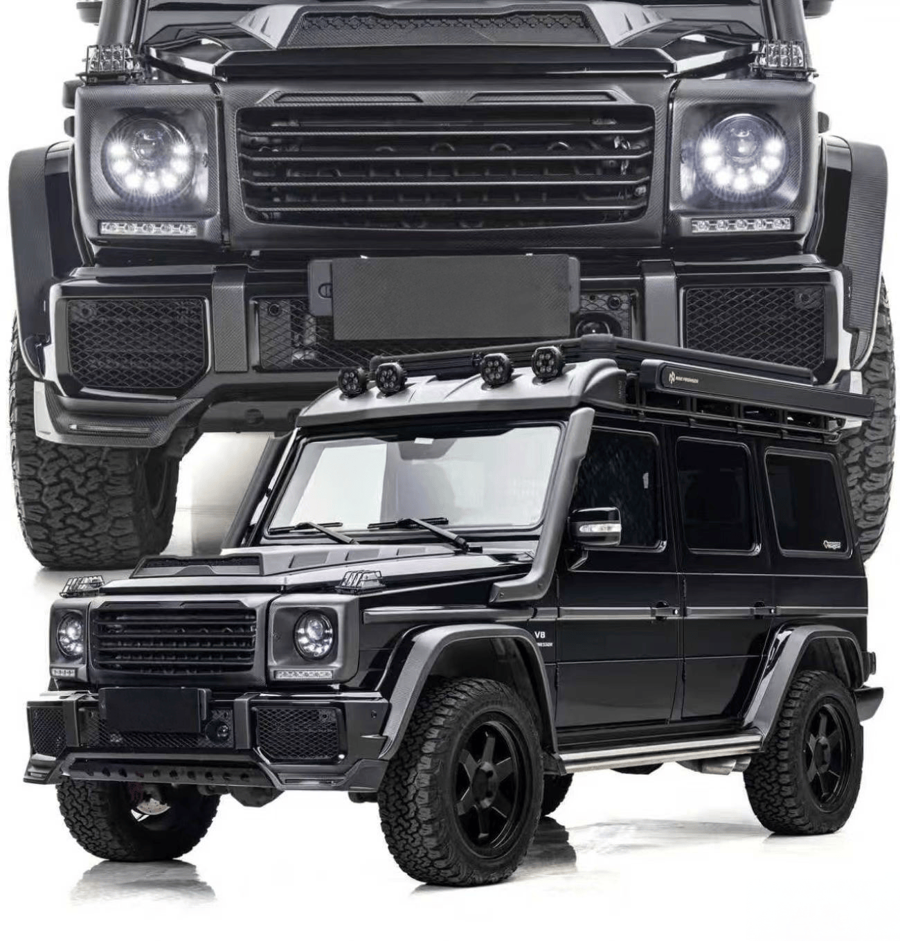 Mercedes Benz G-Class/G55/G63 (W463) TI Mech Style Fender Trims - Twenty Two Tuning Front Grille