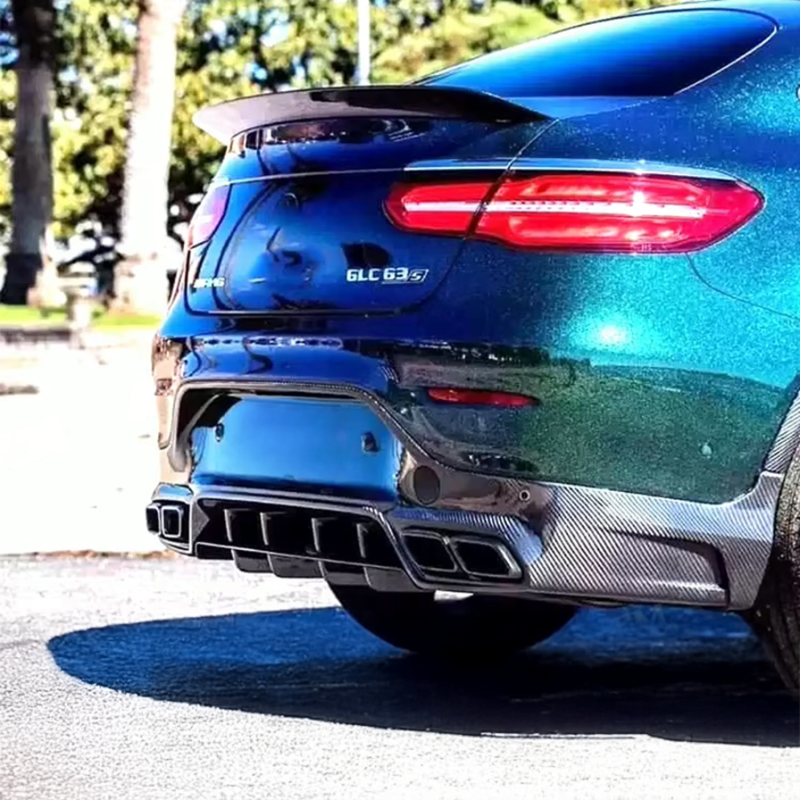 Mercedes Benz GLC Class/GLC43 (W253/C253) GLC63 Style Carbon Fiber Rear Diffuser - Twenty Two Tuning Rear Bumper