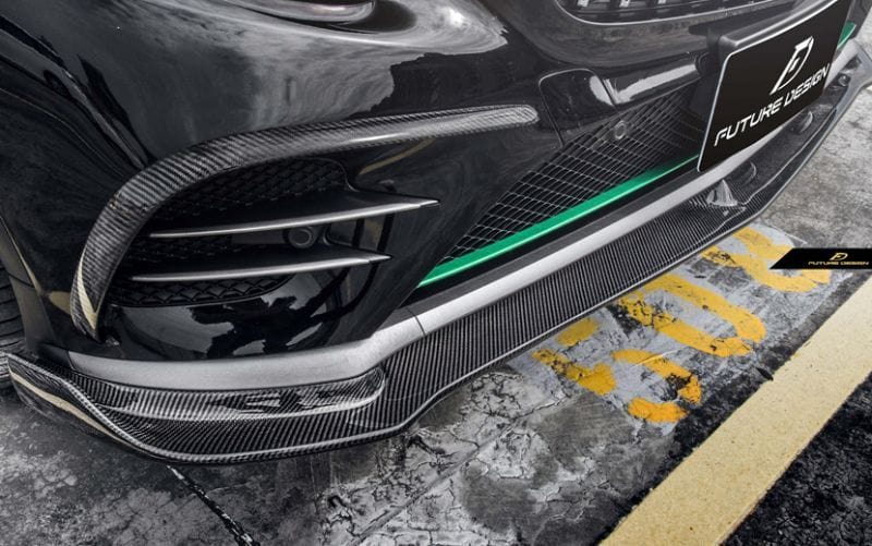 Mercedes Benz GLC-Class (W253/C253) PFL Future Design Carbon Fibre Front Lip Spoiler - Future Design Front Lip