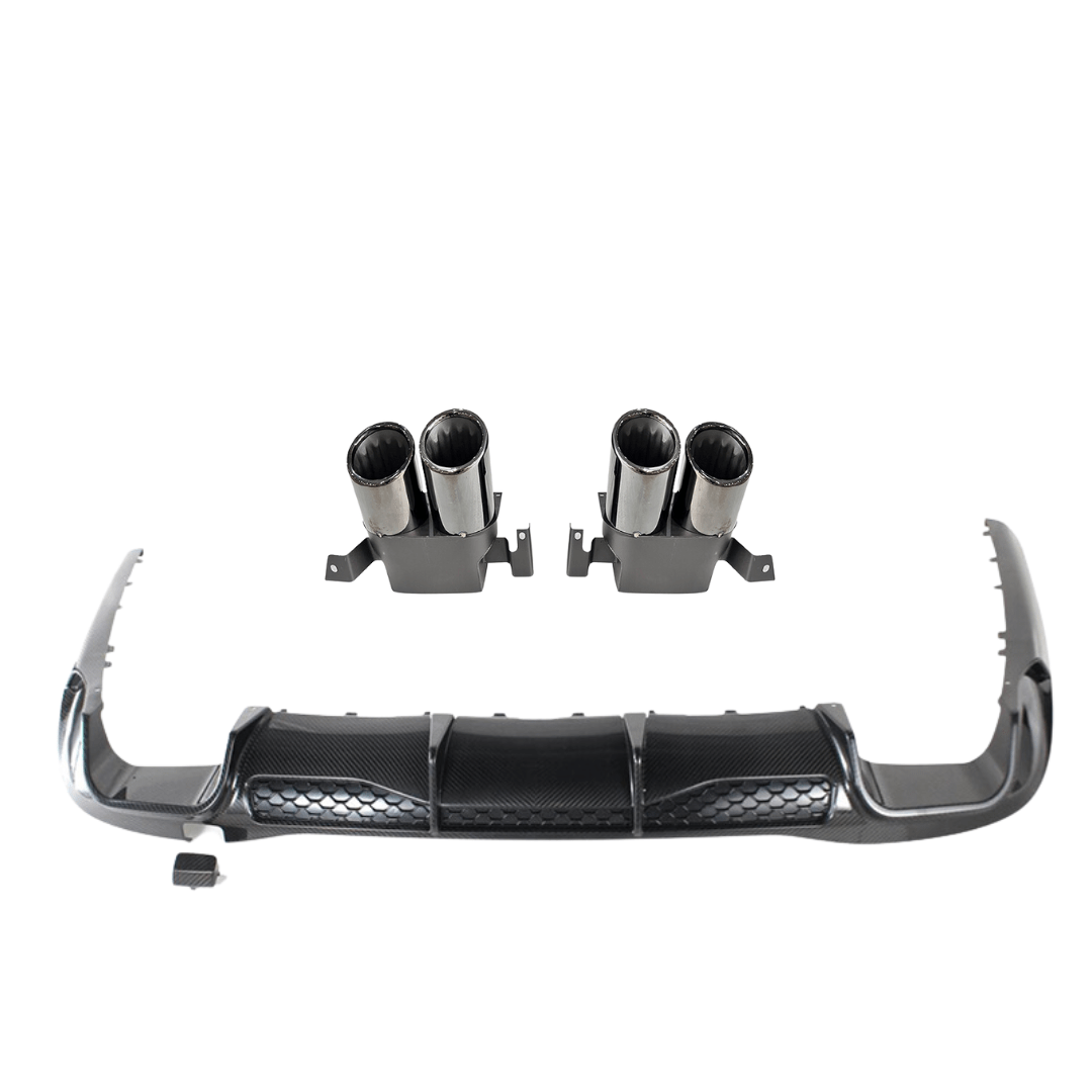 Mercedes Benz S-Class (W223) BRABUS Style Carbon Fibre Rear Diffuser Kit - Twenty Two Tuning Rear Diffuser