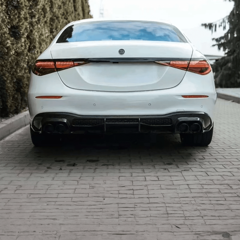 Mercedes Benz S-Class (W223) BRABUS Style Carbon Fibre Rear Diffuser Kit - Twenty Two Tuning Rear Diffuser