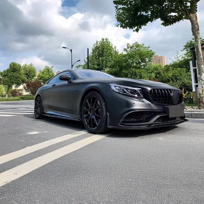 Mercedes Benz S63 (C217) OEM+ Carbon Fiber Front Bumper Inserts - Twenty Two Tuning Front Canards/Bumper Inserts