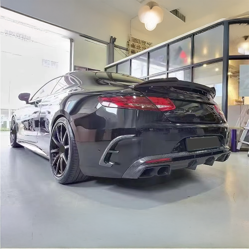 Mercedes Benz S63/S65 (C217/A217) BRABUS Style Carbon Fiber Rear Vent Trim - Twenty Two Tuning Front Lip