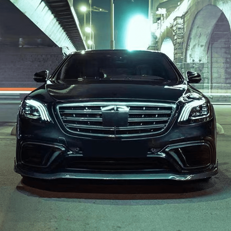 Mercedes Benz S63 (W222) BRABUS B700 Style Carbon Fibre Front Air Vent Trim - Twenty Two Tuning Front Canards/Bumper Inserts