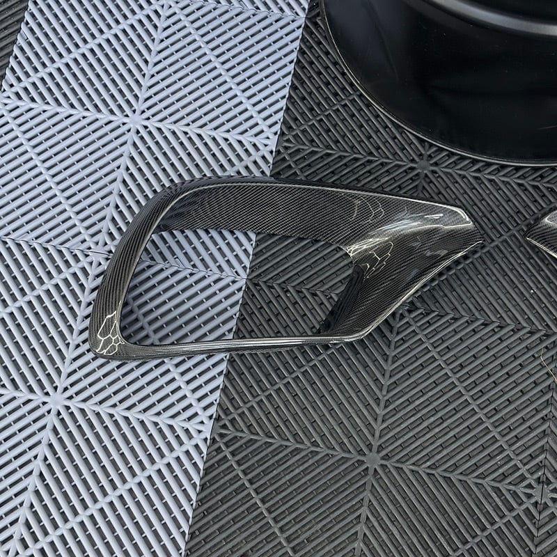 Mercedes Benz S63 (W222) BRABUS B700 Style Carbon Fibre Front Air Vent Trim - Twenty Two Tuning Front Canards/Bumper Inserts