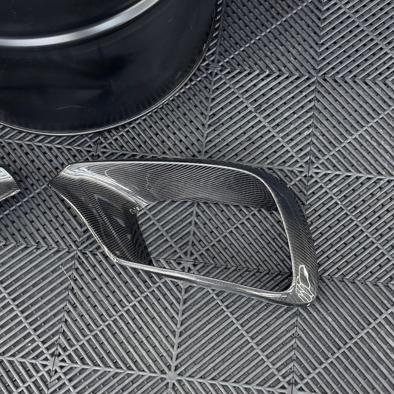 Mercedes Benz S63 (W222) BRABUS B700 Style Carbon Fibre Front Air Vent Trim - Twenty Two Tuning Front Canards/Bumper Inserts