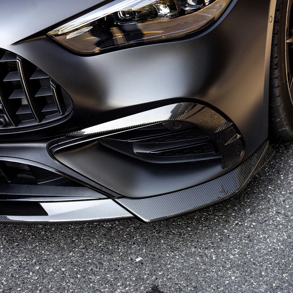Mercedes CLE53 (C236/A236) SOOQOO Carbon Fiber Front Bumper Inserts - SOOQOO Official Front Canards/Bumper Inserts