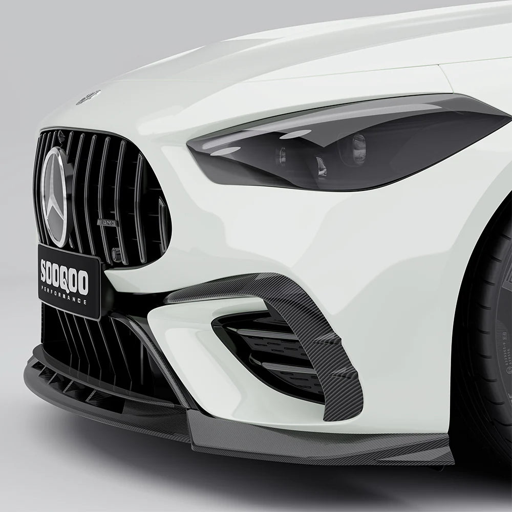 Mercedes CLE53 (C236/A236) SOOQOO Carbon Fiber Front Bumper Inserts - SOOQOO Official Front Canards/Bumper Inserts