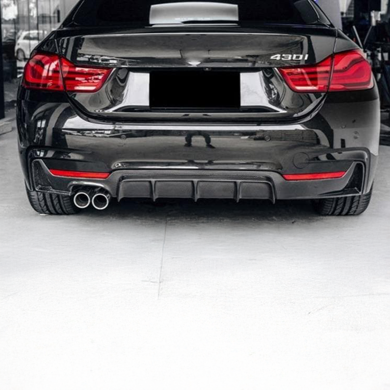 MP Style ABS Plastic Rear Diffuser - Compatible with BMW 4 Series (F32/F33/F36) - Twenty Two Tuning Rear Bumper