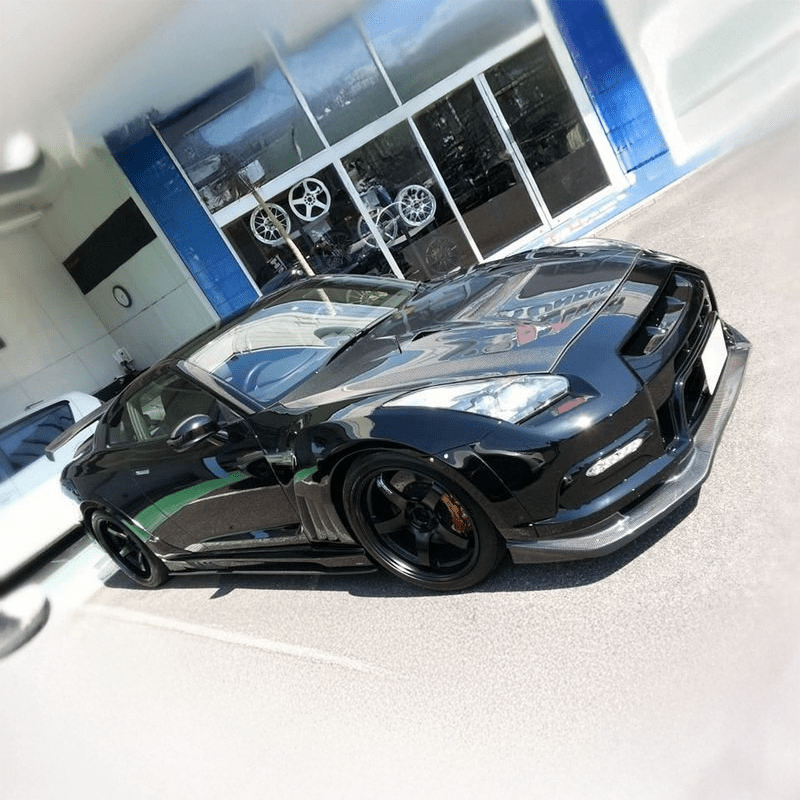 Nissan GTR (R35) Pre-Facelift Varis Style Carbon Fibre Front Lip - Twenty Two Tuning Front Lip