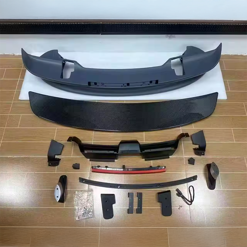 Porsche Carrera 911 (992.2) Turbo S Style Carbon Fiber Rear Trunk Spoiler - Twenty Two Tuning Rear Spoiler