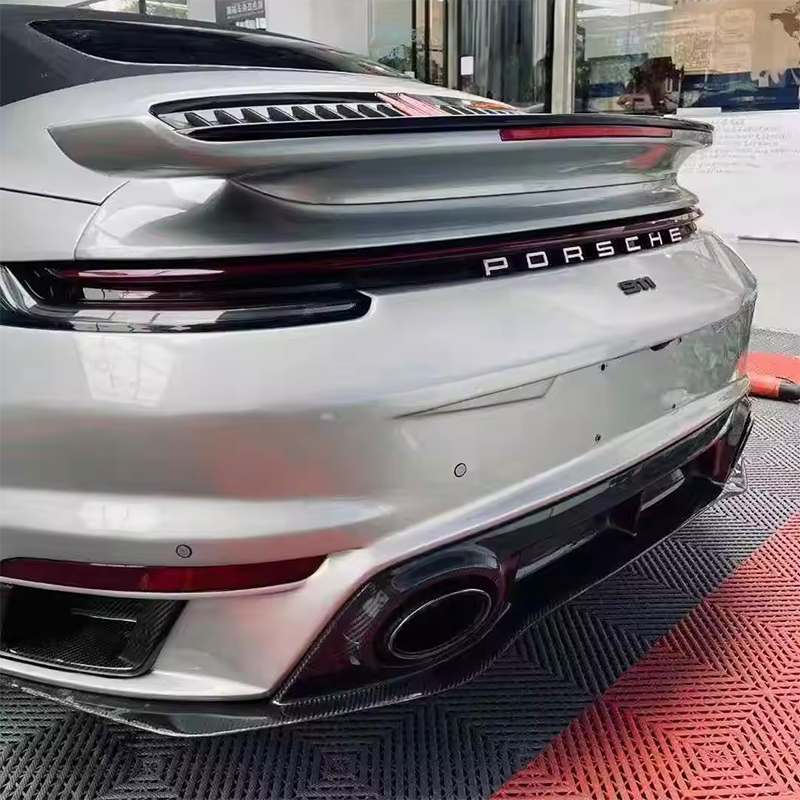 Porsche Carrera 911 (992.2) Turbo S Style Carbon Fiber Rear Trunk Spoiler - Twenty Two Tuning Rear Spoiler