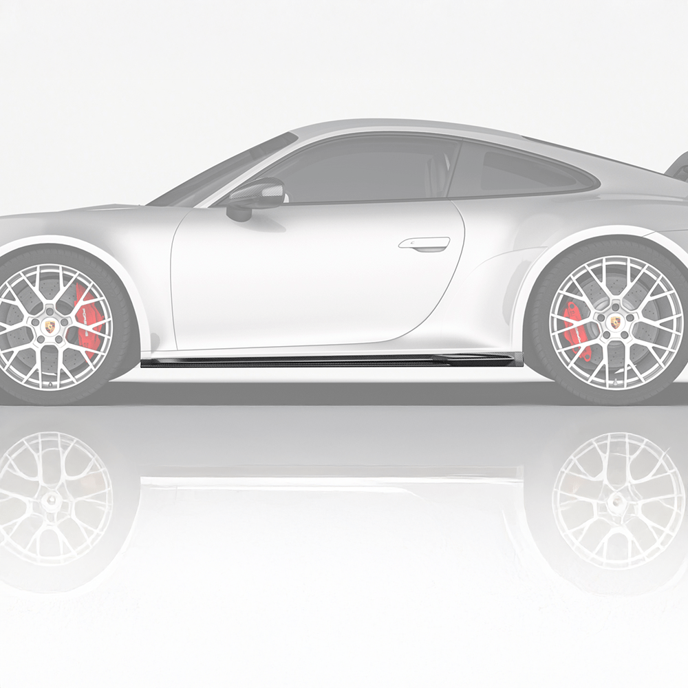 Porsche Carrera/Targa/Convertible (992.2/911) PAKTECHZ Style Carbon Fibre Side Skirts - Twenty Two Tuning Side Skirts