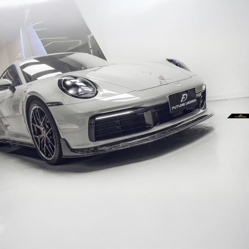 Porsche Carrera/Targa/Convertible (992/911) Future Design Carbon Fibre Front Lip - Future Design Front Lip