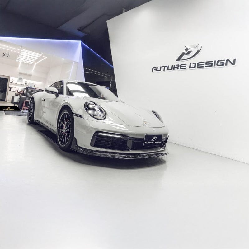 Porsche Carrera/Targa/Convertible (992/911) Future Design Carbon Fibre Front Lip - Future Design Front Lip