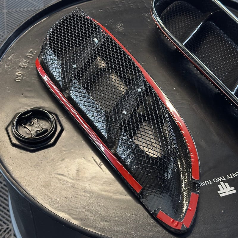 Porsche Cayman/Boxter (718) OEM+ Carbon Fibre Intake Vent Trims - Twenty Two Tuning Rear Fender Vent