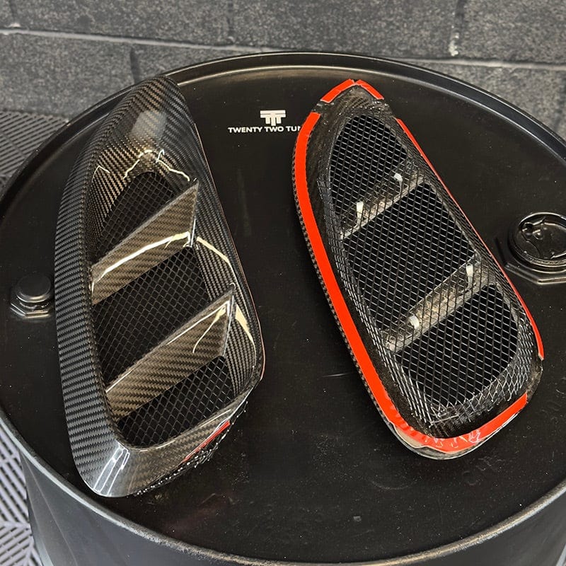 Porsche Cayman/Boxter (718) OEM+ Carbon Fibre Intake Vent Trims - Twenty Two Tuning Rear Fender Vent