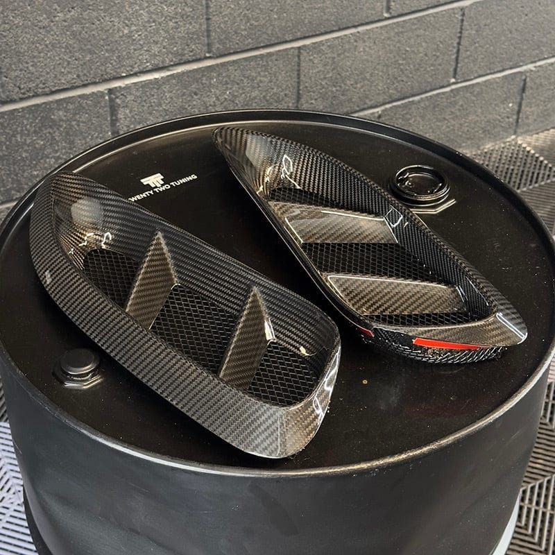 Porsche Cayman/Boxter (718) OEM+ Carbon Fibre Intake Vent Trims - Twenty Two Tuning Rear Fender Vent