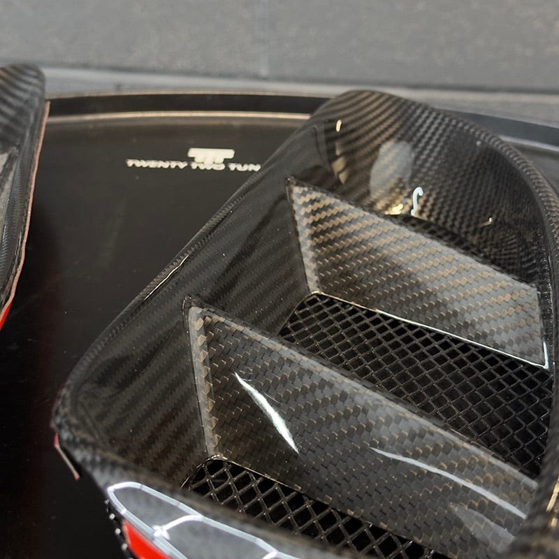 Porsche Cayman/Boxter (718) OEM+ Carbon Fibre Intake Vent Trims - Twenty Two Tuning Rear Fender Vent