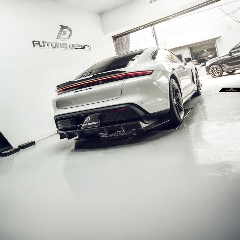 Porsche Taycan (9J1) Future Design Carbon Fiber Rear Diffuser - Future Design Rear Diffuser