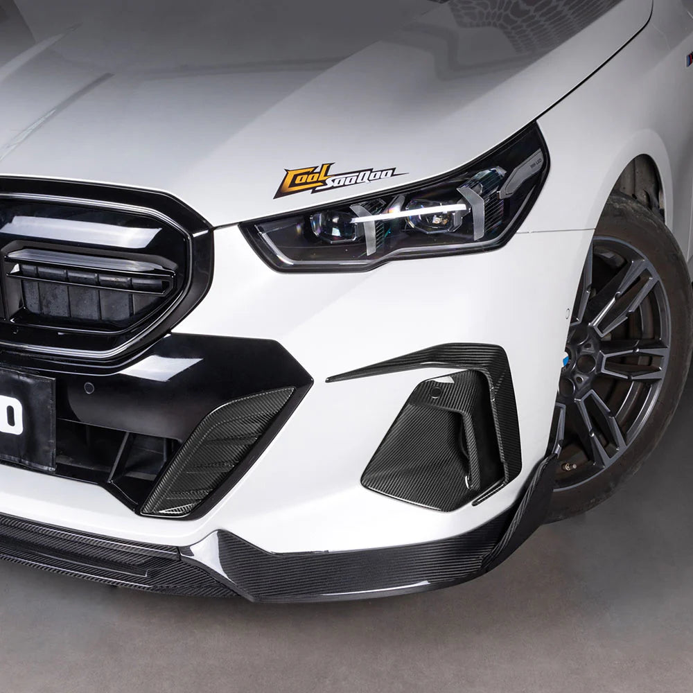 SOOQOO Carbon Fiber Front Bumper Inserts - Compatible with BMW 5 Series (G60/G61) - SOOQOO Official Front Canards/Bumper Inserts
