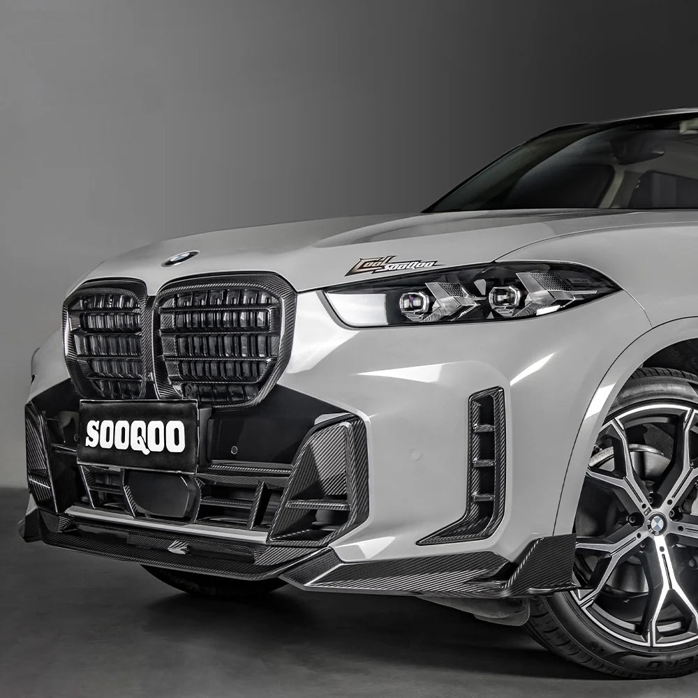 SOOQOO Carbon Fiber Front Lower Grille - Compatible with BMW X5 LCI (G05) - SOOQOO Official Front Canards/Bumper Inserts
