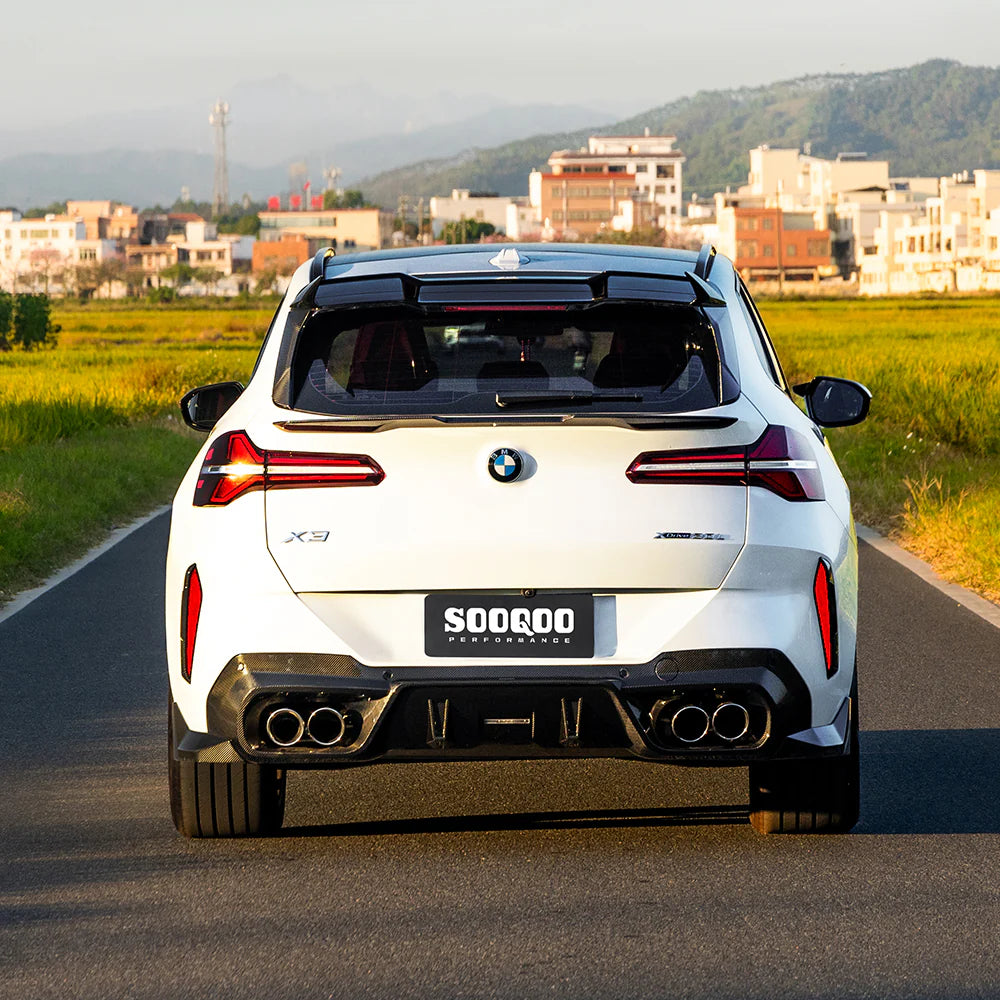 SOOQOO Carbon Fiber Rear Diffuser - Compatible with BMW X3 (G45) - SOOQOO Official Rear Diffuser