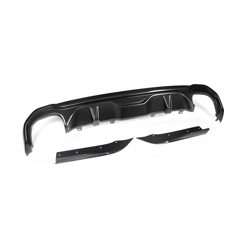 SOOQOO Carbon Fibre Dual Tip Rear Diffuser - Compatible with BMW 4 Series (G26) - SOOQOO Official Rear Diffuser