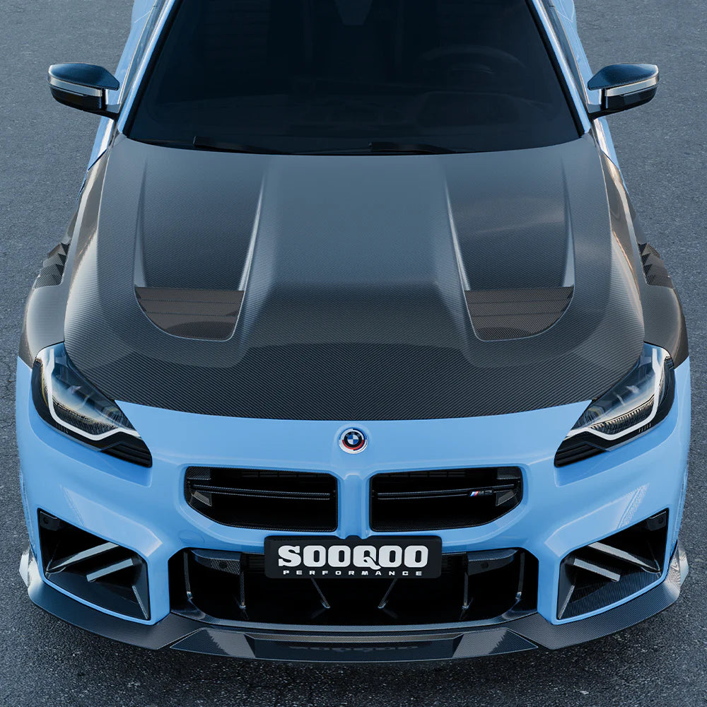 SOOQOO Carbon Fibre Hood Replacement - Compatible with BMW M2 (G87) - SOOQOO Official Hood/Bonnet Complete