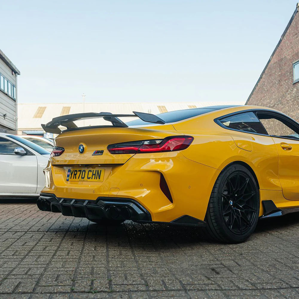 SOOQOO Carbon Fibre Rear Bumper Diffuser - Compatible with BMW M8 (F91/F92/F93) - SOOQOO Official Rear Diffuser