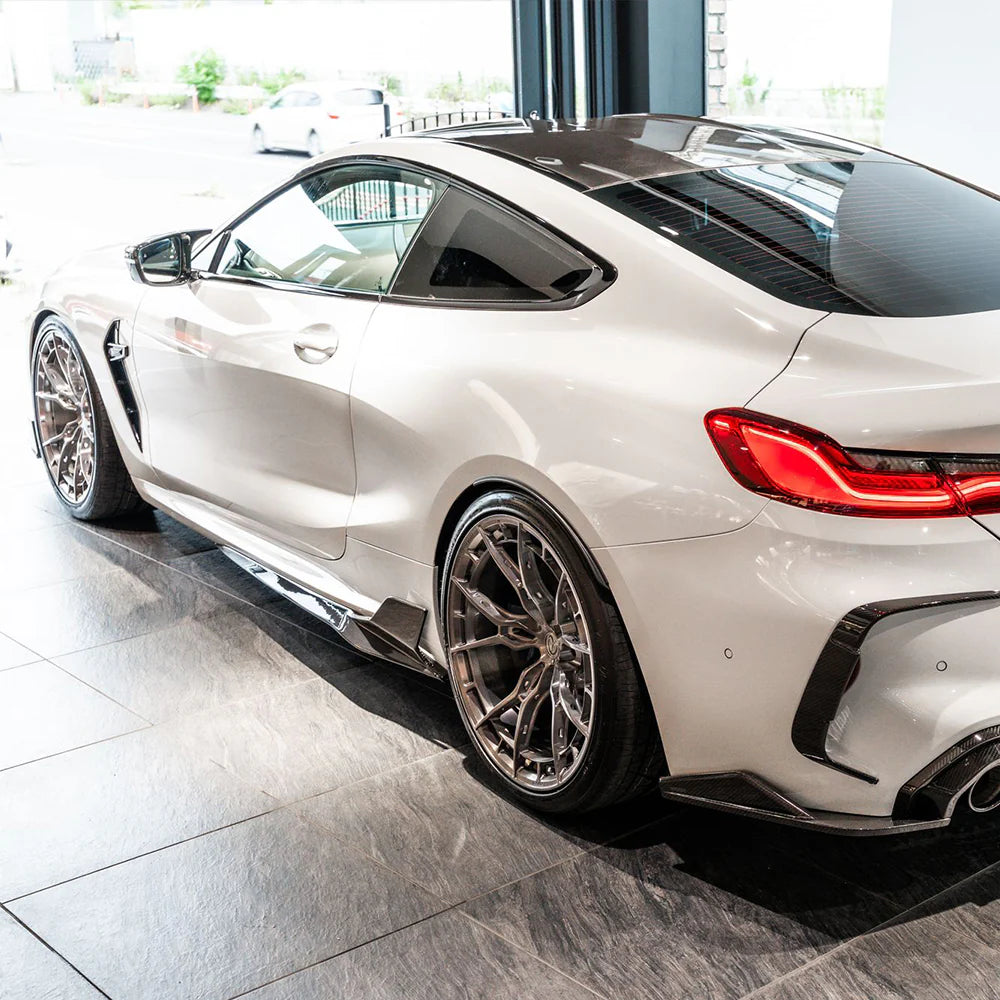 SOOQOO Carbon Fibre Side Skirt Extensions - Compatible with BMW M8 (F91/F92/F93) - SOOQOO Official Side Skirts