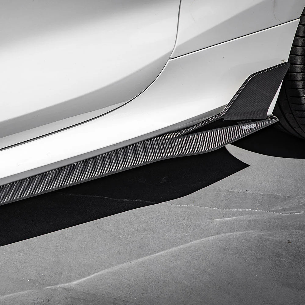 SOOQOO Carbon Fibre Side Skirt Extensions - Compatible with BMW M8 (F91/F92/F93) - SOOQOO Official Side Skirts