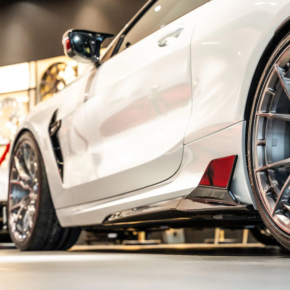 SOOQOO Carbon Fibre Side Skirt Extensions - Compatible with BMW M8 (F91/F92/F93) - SOOQOO Official Side Skirts