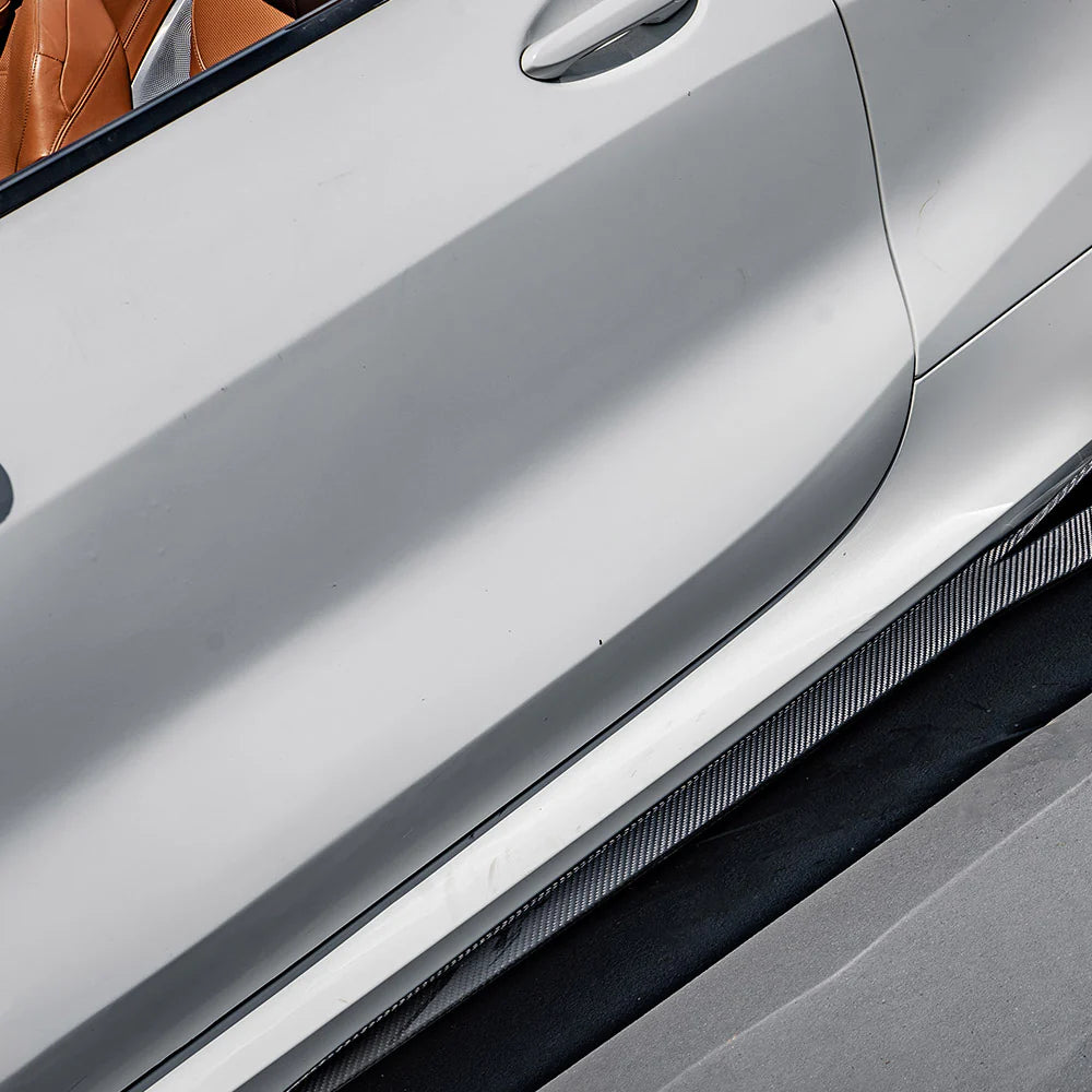 SOOQOO Carbon Fibre Side Skirt Extensions - Compatible with BMW M8 (F91/F92/F93) - SOOQOO Official Side Skirts