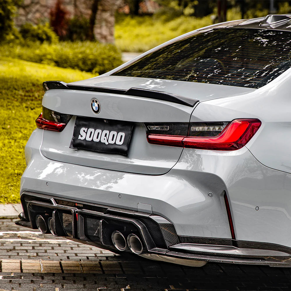 SOOQOO V1 Carbon Fibre Rear Diffuser - Compatible with BMW M3/M4 (G80/G81/G82/G83) - SOOQOO Official Rear Diffuser
