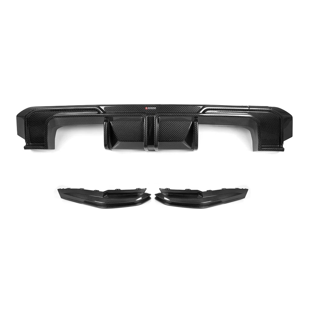SOOQOO V1 Carbon Fibre Rear Diffuser - Compatible with BMW M3/M4 (G80/G81/G82/G83) - SOOQOO Official Rear Diffuser