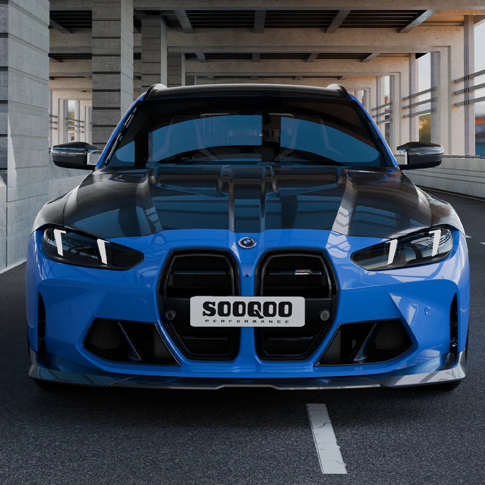 SOOQOO Vented Carbon Fiber Hood - Compatible with BMW M3/M4 (G80/G81/G82/G83) - SOOQOO Official Hood/Bonnet Complete