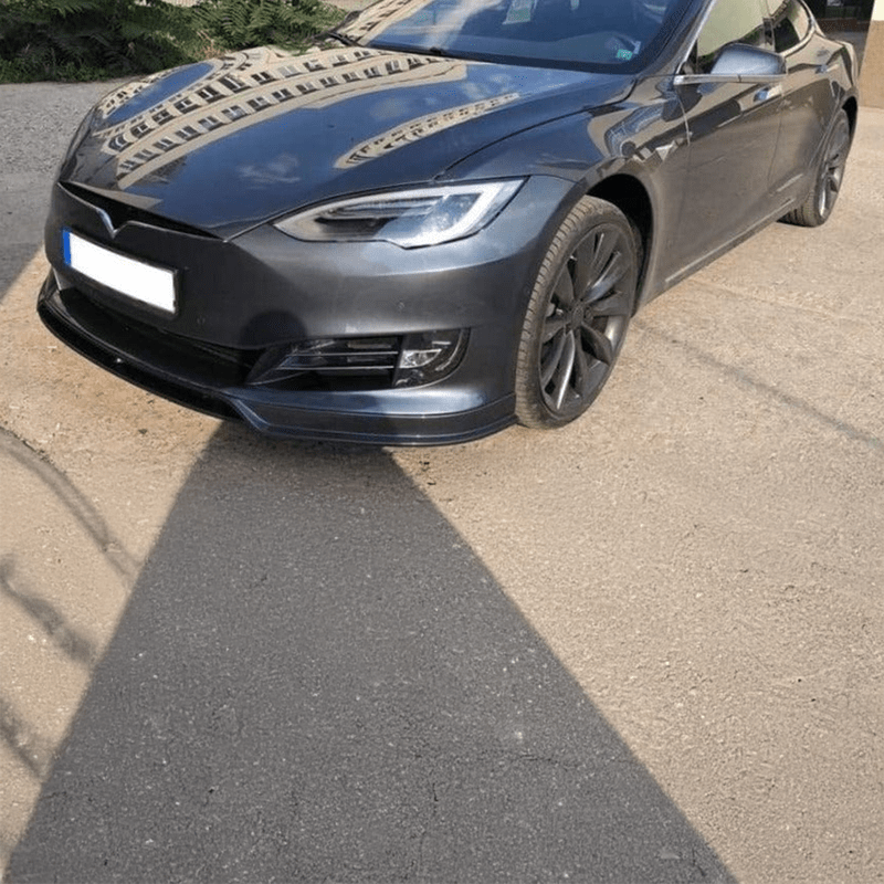 Tesla Model S (FL) FD Style Carbon Fibre Front Lip - Twenty Two Tuning Front Lip