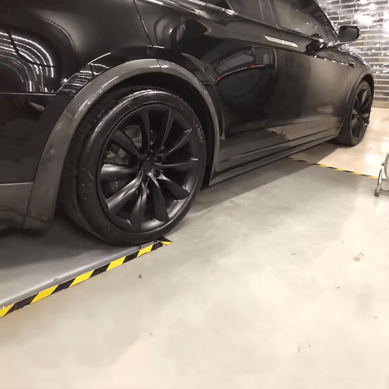 Tesla Model X (1st Gen) OEM+ Style Carbon Fibre Fender Trim Overlays - Twenty Two Tuning Fender Trim Kit