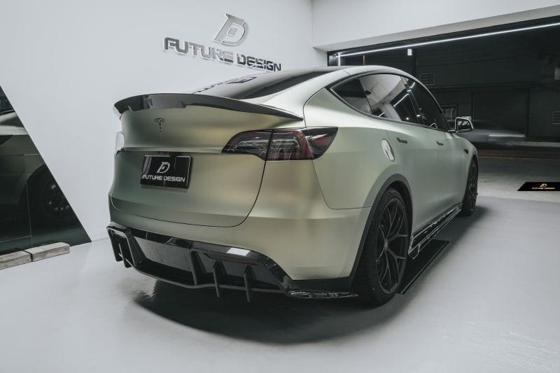 Tesla Model Y Future Design Carbon Fibre Rear Diffuser - Future Design Rear Diffuser