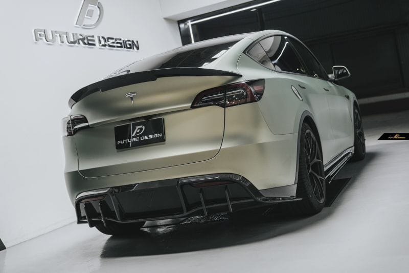 Tesla Model Y Future Design Carbon Fibre Rear Diffuser - Future Design Rear Diffuser