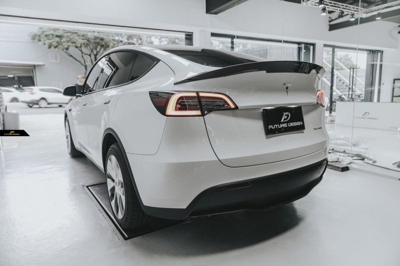 Tesla Model Y Future Design V2 Carbon Fibre Rear Trunk Spoiler - Future Design Rear Spoiler