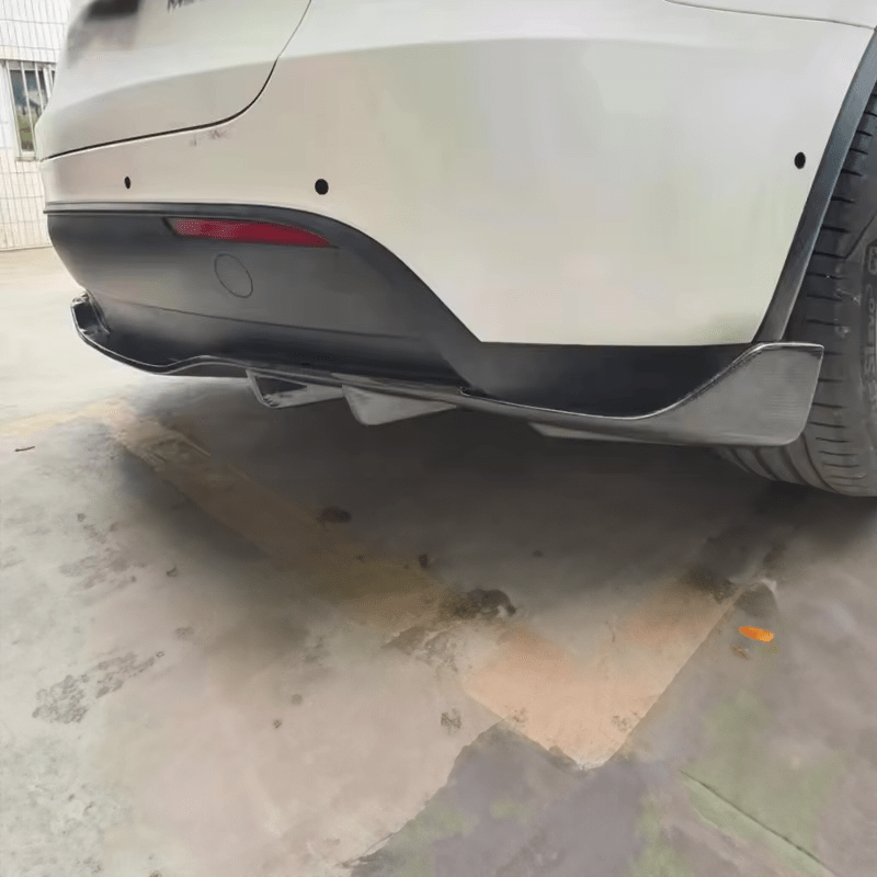 Tesla Model Y V Style Carbon Fibre Rear Diffuser - Twenty Two Tuning Rear Diffuser