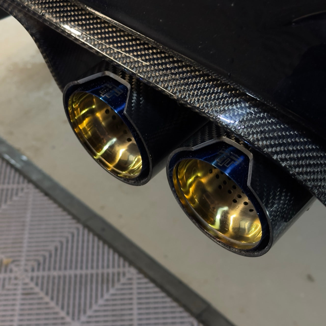 TTT Carbon Fibre Exhaust Tips - Compatible with BMW M2 (F87) - Twenty Two Tuning Exhaust Tips