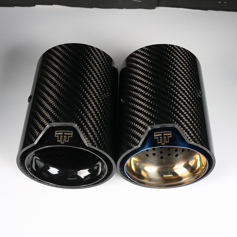 TTT Carbon Fibre Exhaust Tips - Compatible with BMW M3/M4 (G80/G81/G82/G83) - Twenty Two Tuning Exhaust Tips