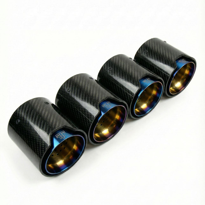 TTT Carbon Fibre Exhaust Tips - Compatible with BMW M3/M4 (G80/G81/G82/G83) - Twenty Two Tuning Exhaust Tips