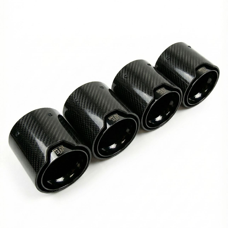 TTT Carbon Fibre Exhaust Tips - Compatible with BMW M3/M4 (G80/G81/G82/G83) - Twenty Two Tuning Exhaust Tips