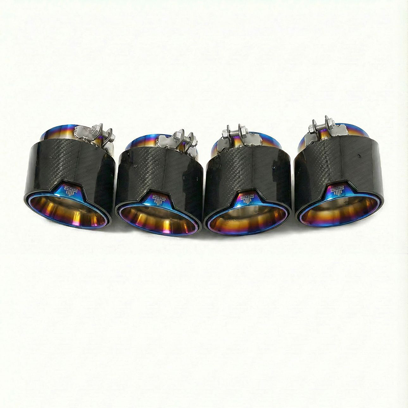 TTT Slash Cut Carbon Exhaust Tips - Compatible with BMW M2 (G87) - Twenty Two Tuning Exhaust Tips