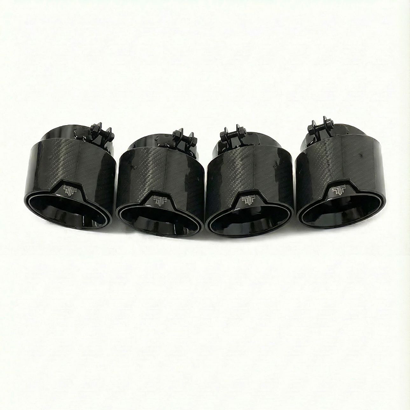 TTT Slash Cut Carbon Exhaust Tips - Compatible with BMW M3/M4 (G80/G81/G82/G83) - Twenty Two Tuning Exhaust Tips